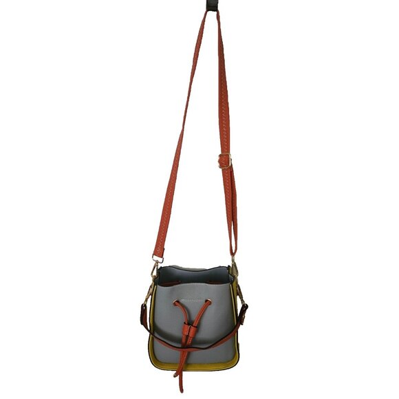 Colorblock Bucket Bag With Adjustable Strap & Drawstring Closure Cross Body - Picture 1 of 16